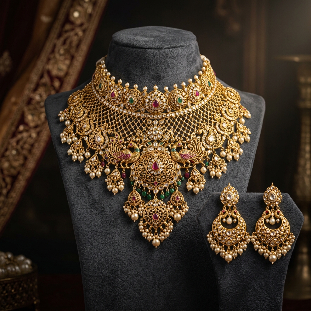 Royal Handmade Gold Bridal Necklace